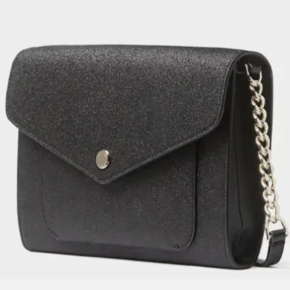kate spade Handbags - Kate Spade (NWT) Tinsel Flap Crossbody in Black Glitter